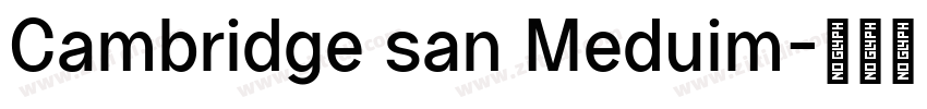 Cambridge san Meduim字体转换